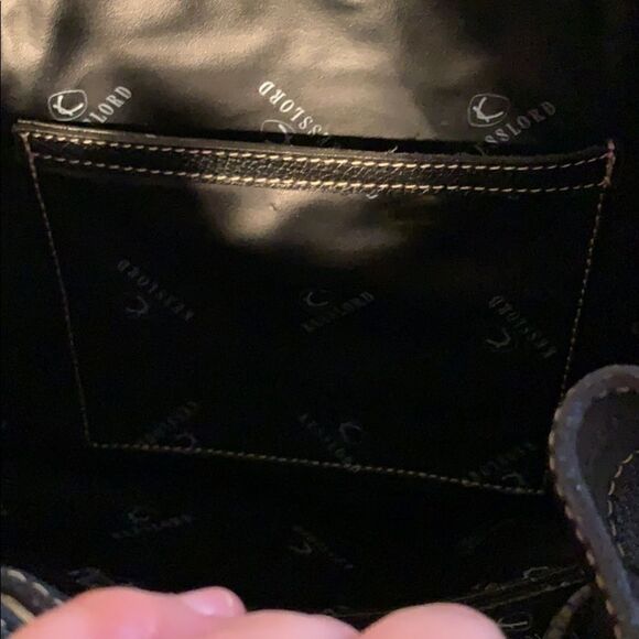 NWOT Kesslord Black Leather silver stud bucket bag - Picture 8 of 9